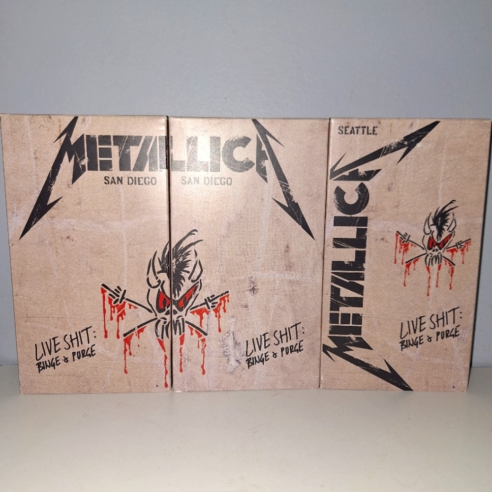 COPY - Metallica Live Shi*: Binge & Purge 1993 3 VHS Set Seattle San Diego Beau…
